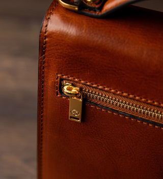 Walden Briefcase - Cognac
