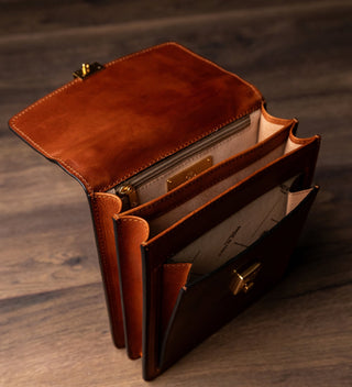 Walden Briefcase - Cognac