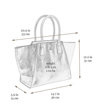 Woman In White Tote