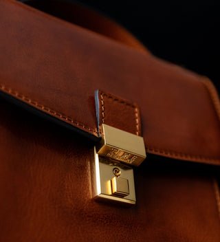 Walden Briefcase - Cognac